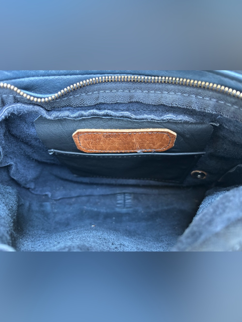 Guardian Leather Navy Concealed Carry Purse Made in USA - Picture 9 of 14